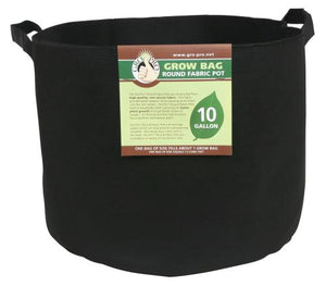 Gro Pro® Premium Round Fabric Pots with Handles - Black