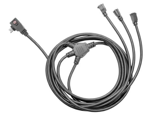 Power All® Commercial Grade - 125 Volt - 7 ft Lead Cord with 3 - 6 ft Extension Cords with Circuit Breaker