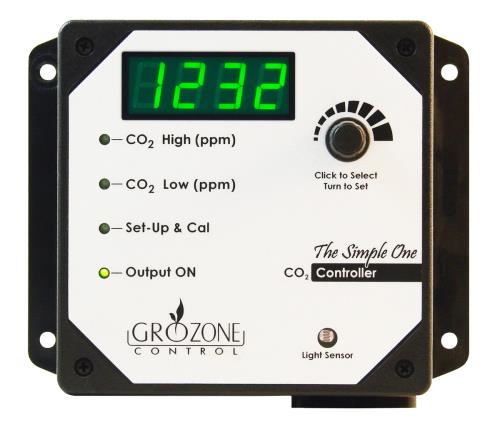 Grozone Control SCO2 0-5000 PPM CO2 Controller ""Simple One Series""