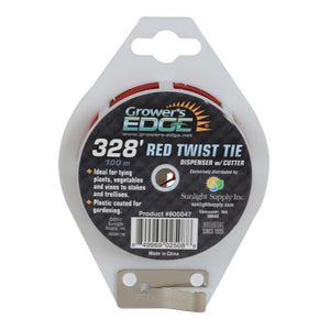 Grower's Edge® Red Twist Tie Dispenser with Cutter