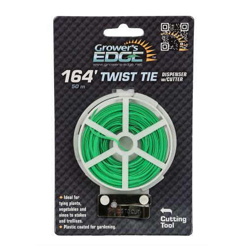 Grower's Edge® Green Twist Tie Dispenser with Cutter