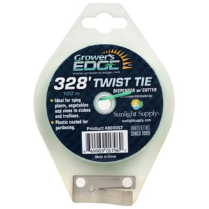 Grower's Edge® Green Twist Tie Dispenser with Cutter